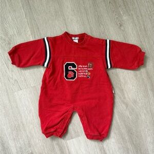 Carter’s Red Embroidered Baby Onesie | Valentines Day Outfit | Snap Bottom